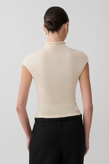 Sonny Short Sleeve Knit Top - Cream