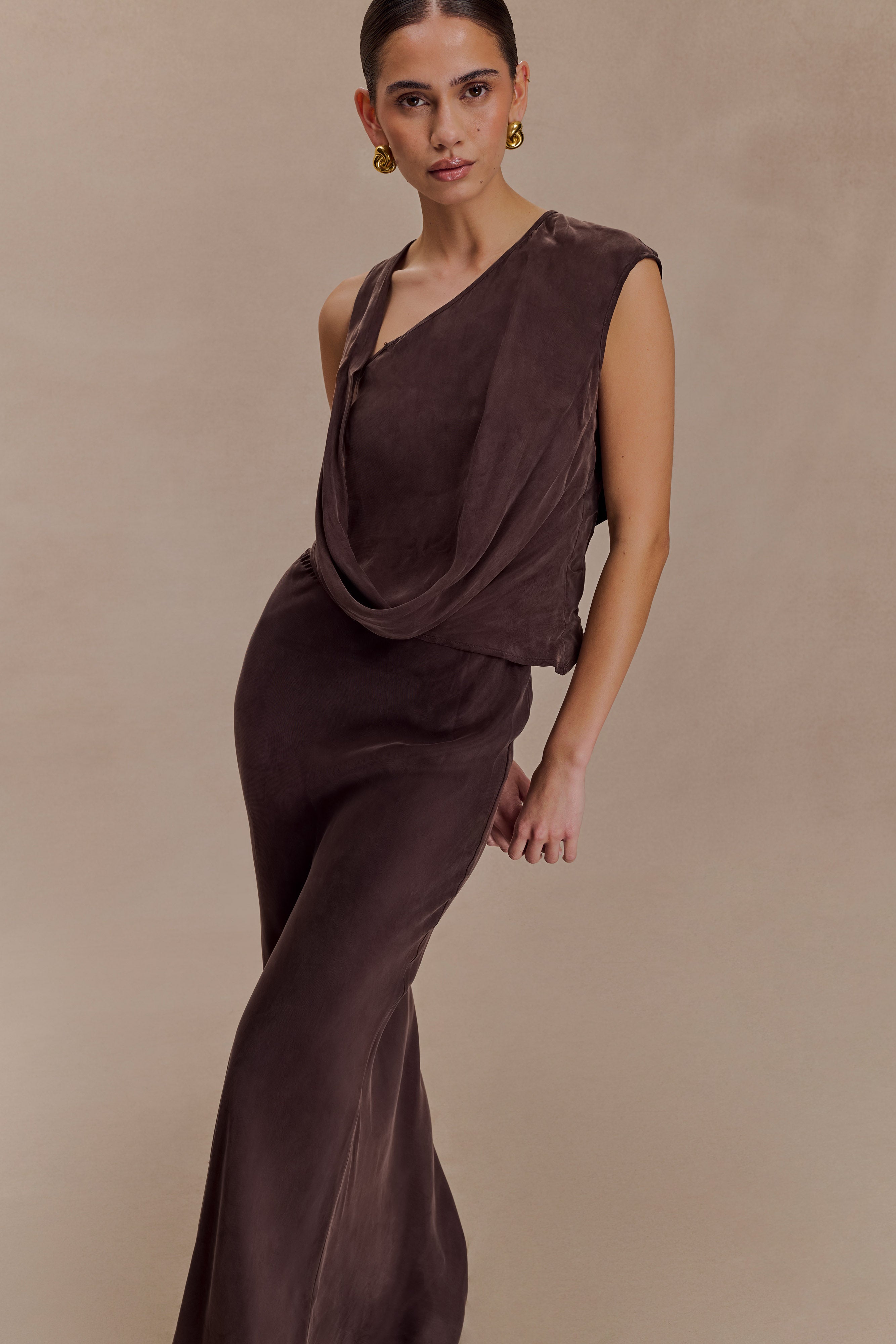 Violeta Maxi Skirt - Dark Chocolate