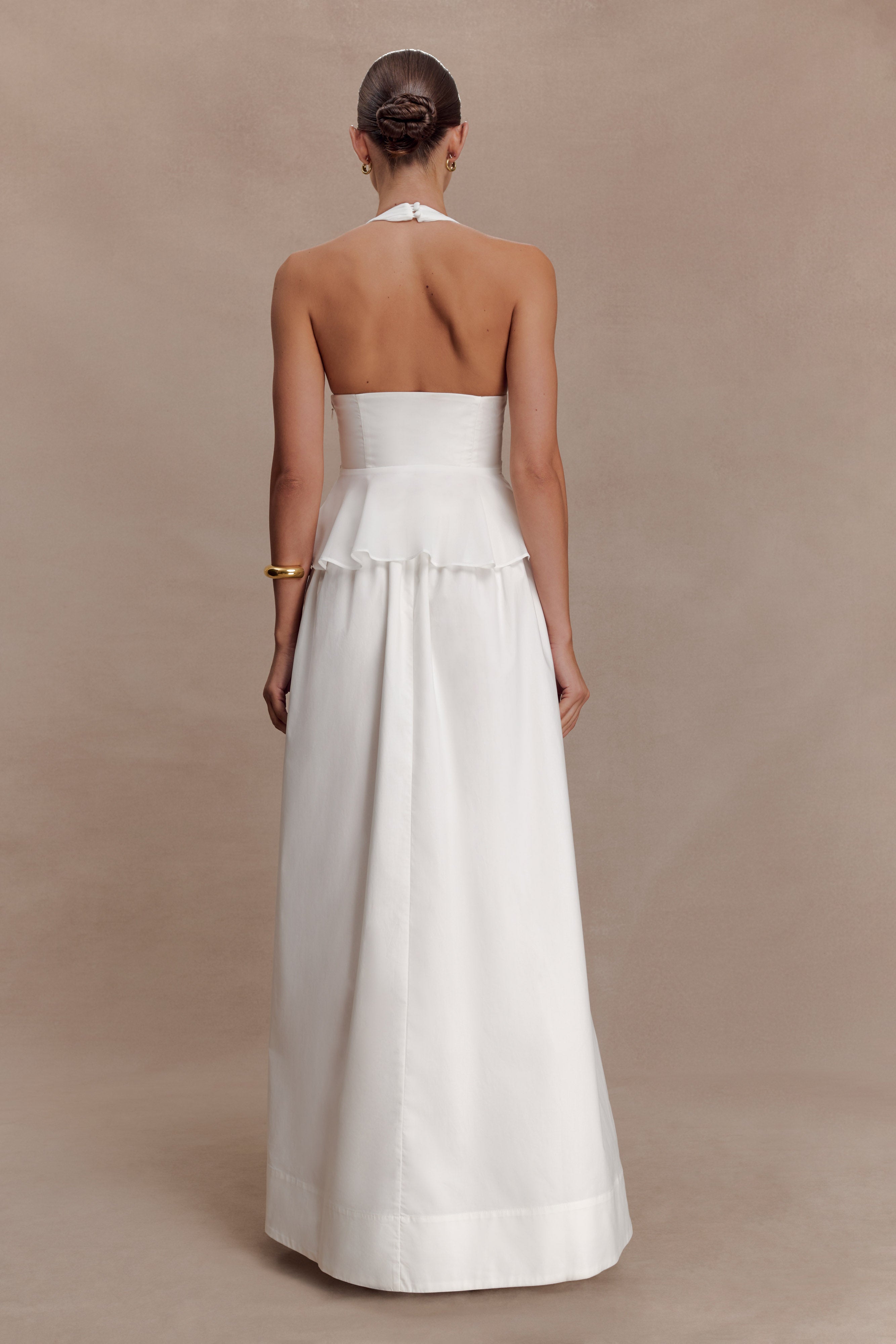 River Halter Neck Sleeveless Top - White